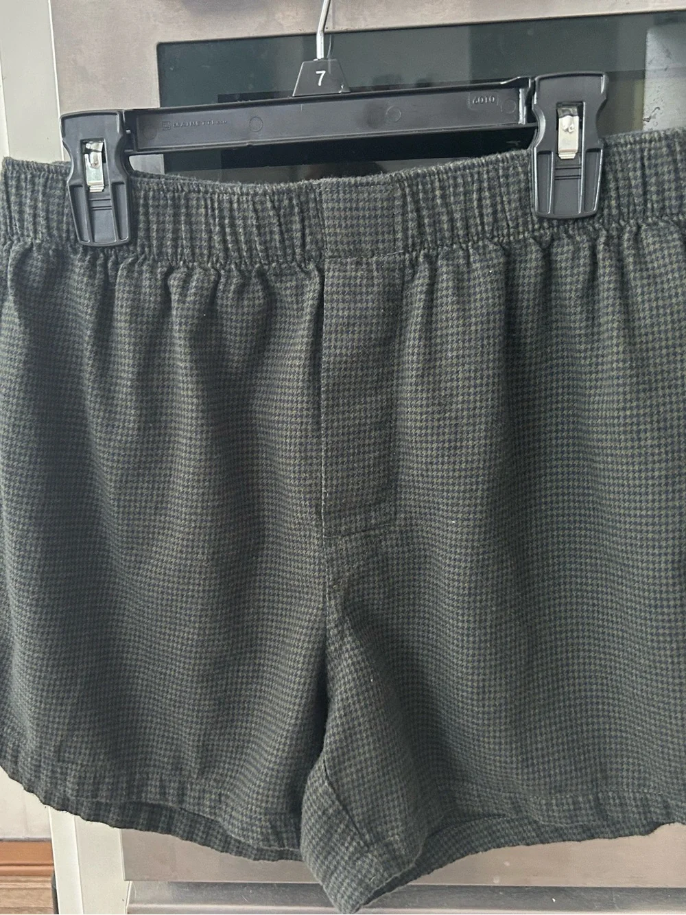 Banana Republic Men's Boxer Shorts Trio - Olive, Light Blue, Navy Plaid 28-30